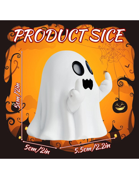 Figurita de Fantasma Halloween QINJIEJIE Decoración Resina 5.5cm