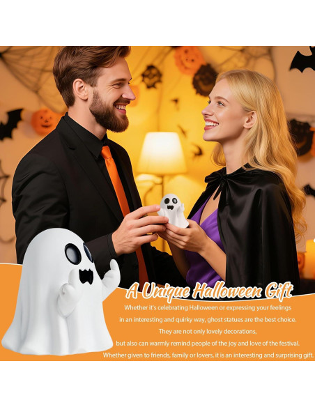 Figurita de Fantasma Halloween QINJIEJIE Decoración Resina 5.5cm