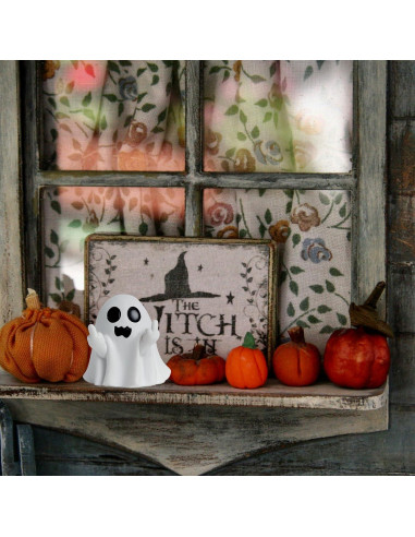 Figurita de Fantasma Halloween QINJIEJIE Decoración Resina 5.5cm