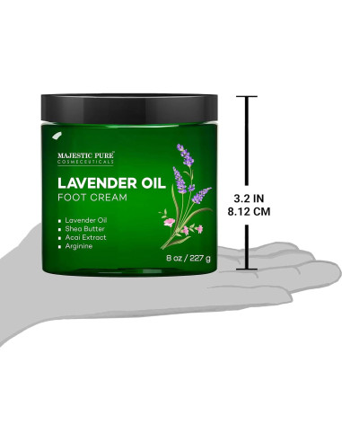Crema para Pies Calentadora Majestic Pure 226.8 g - Aceite de Lavanda