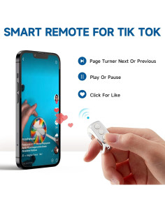 Anillo Control Remoto Bluetooth CKG para TikTok - Plata 2