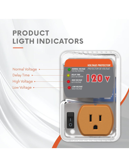 Protector de Sobretensión GIDEON 140J para Electrodomésticos 120V