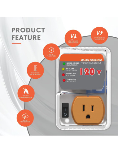 Protector de Sobretensión GIDEON 140J para Electrodomésticos 120V