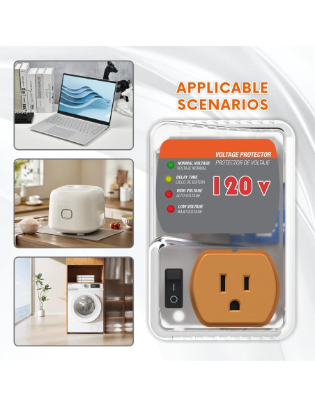 Protector de Sobretensión GIDEON 140J para Electrodomésticos 120V