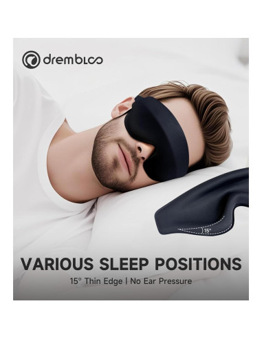 Máscara para dormir 3D Drembloo con espuma viscoelástica