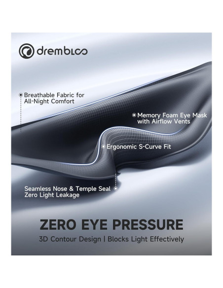 Máscara para dormir 3D Drembloo con espuma viscoelástica