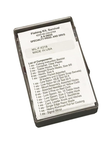 Kit de Pesca de Supervivencia 5col Survival Supply - NSN 4220-00-244-0764