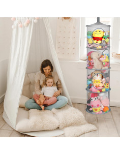 Organizador de Juguetes Plegable Coastal Rose 4 Niveles Gris 2