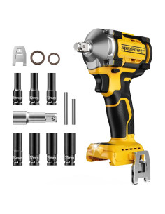 Llave de Impacto Inalámbrica APEXPOWER 20V 1000 Pies-Libras 1/2"