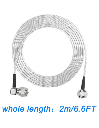 Cable Coaxial Digital MEIRIYFA 2m Tipo F Ángulo Recto 75 Ohm