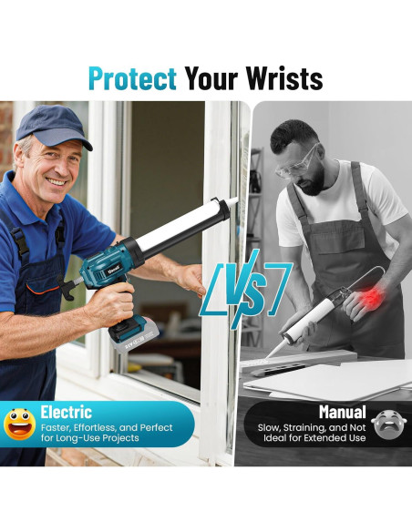 Pistola de Calafateo Eléctrica Uaoaii 10 oz Inalámbrica 21V