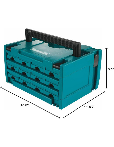 Cajón Interconectado Makita P-84327 con 12 Compartimentos