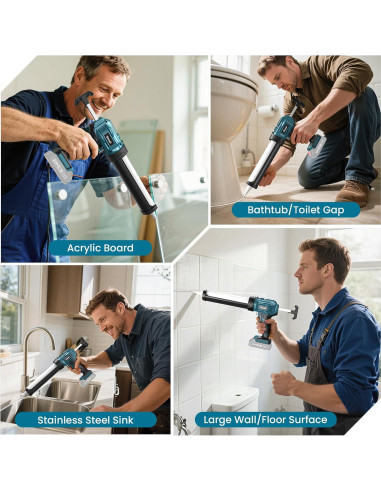 Pistola de Calafateo Eléctrica Uaoaii 10 oz Inalámbrica 21V