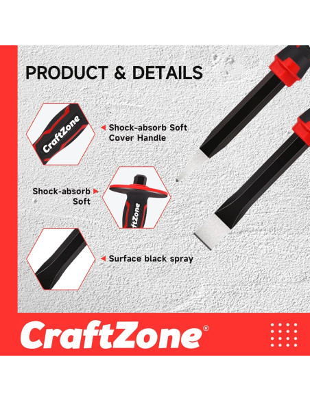 Juego de Cinceles de Masonería Craftzone 2 Piezas 300mm