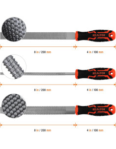 Juego de Limas de Madera REALTEK 3 Piezas 30.48 cm Ergonómico 2