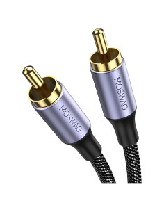 Cable Coaxial RCA Digital MOSWAG 1M, Audio HiFi, 24K Oro