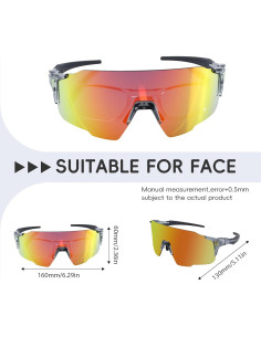 Gafas de sol deportivas TR90 UV400 DoouBao unisex naranja 2