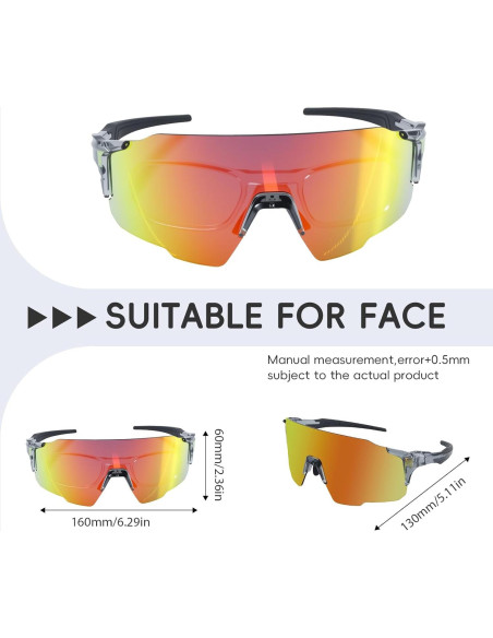 Gafas de sol deportivas TR90 UV400 DoouBao unisex naranja