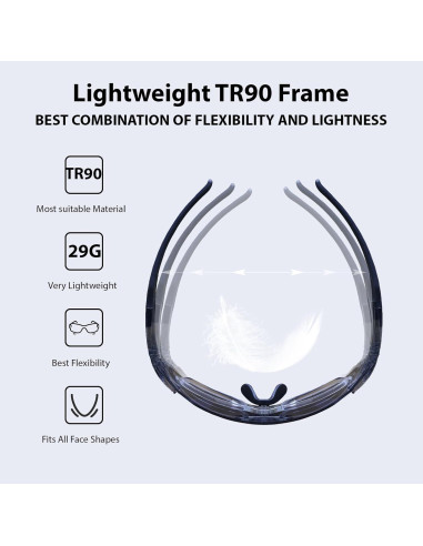 Gafas de sol deportivas TR90 UV400 DoouBao unisex naranja