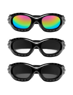 Gafas de Motocicleta MTRPS 3 PCS Antivaho UV A Prueba de Viento