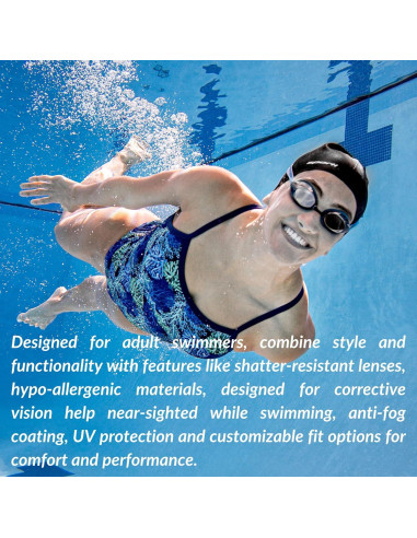 Gafas de Natación Antivaho Sporti -1.5D a -8.0D Unisex