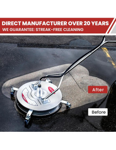 Limpiador de Superficies WOJET 20" Acero Inoxidable 4500 PSI 2