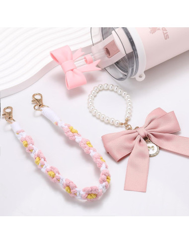 Juego de Accesorios para Stanley Cup PEGYOU - 5 Piezas Rosa