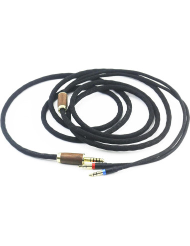 Cable Balanceado 4.4mm NewFantasia 3m Cobre Baño Plata para Hifiman