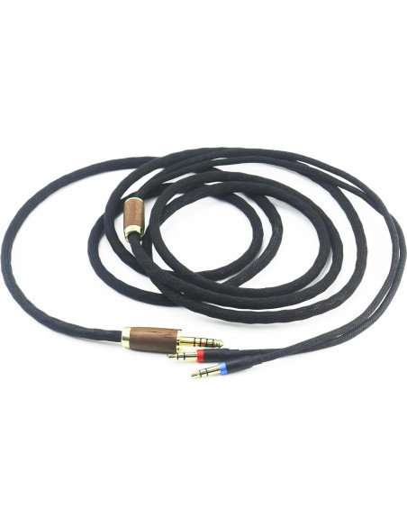 Cable Balanceado 4.4mm NewFantasia 3m Cobre Baño Plata para Hifiman