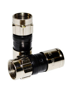 Conectores de Compresión Coaxial RG6 F-Type TechDirect - 5 Paquete