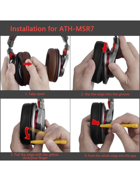 Almohadillas de Reemplazo Geekria para Auriculares Audio-Technica