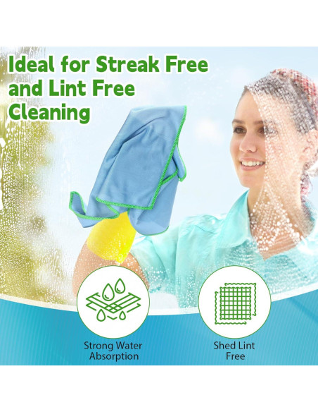 Paquete de 24 Paños de Microfibra Maxcheck 40x40cm Azul