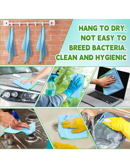 Paquete de 24 Paños de Microfibra Maxcheck 40x40cm Azul