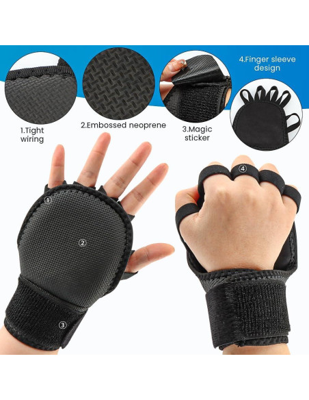 Guantes de Soporte para Muñeca NOWHYX con Pesas Ajustables