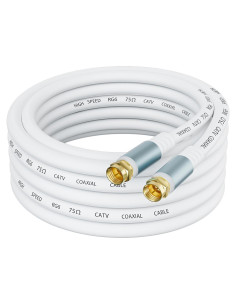 Cable coaxial RG6 GOSYSONG 9.14m blanco para TV y Internet