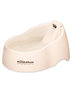Fuente de Agua Fresh Flow Deluxe Petmate 1.42 L Lino Blanqueado