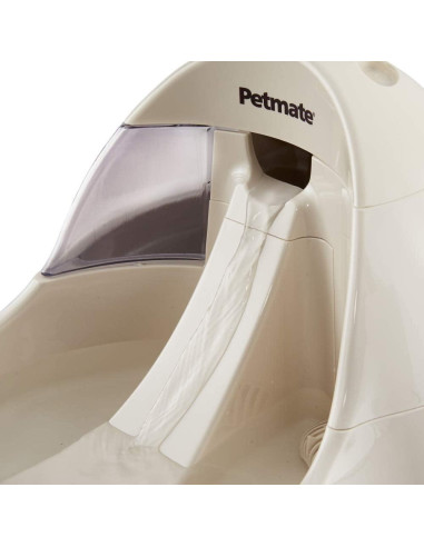 Fuente de Agua Fresh Flow Deluxe Petmate 1.42 L Lino Blanqueado
