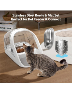 Juego de Cuencos de Acero Inoxidable YOIHABV con Alfombrilla 2