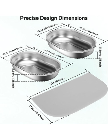Juego de Cuencos de Acero Inoxidable YOIHABV con Alfombrilla