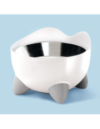 Plato Elevado para Gatos Catit PIXI Acero Inoxidable 14cm