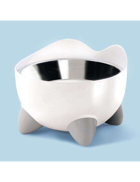 Plato Elevado para Gatos Catit PIXI Acero Inoxidable 14cm