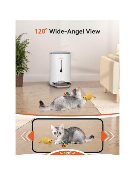 Dispensador Automático de Comida WOPET 7L con Cámara HD