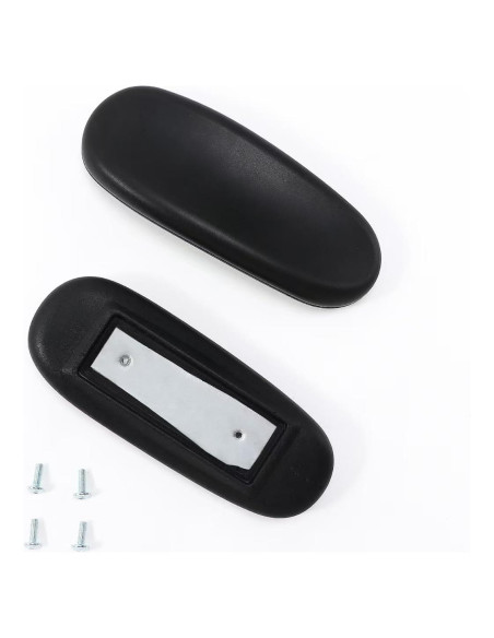 Reposabrazos de Silla de Oficina WPJFMXZ - Juego de 2 Negro