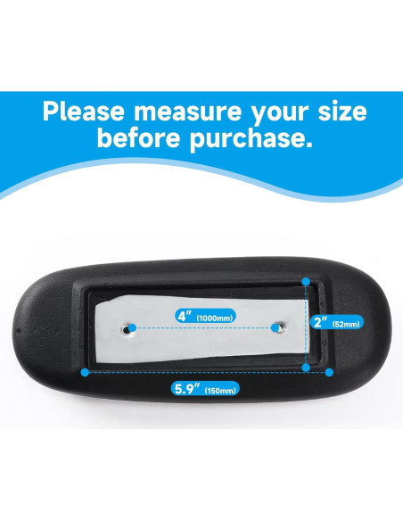 Reposabrazos de Silla de Oficina WPJFMXZ - Juego de 2 Negro