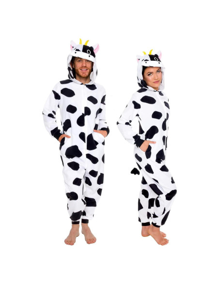 Mono Disfraz de Animal Funziez! para Adultos - Vaca Mediana