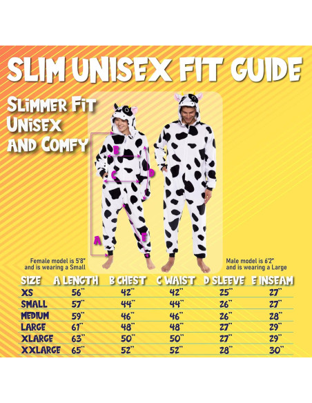 Mono Disfraz de Animal Funziez! para Adultos - Vaca Mediana