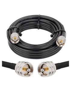 Cable Coaxial RG8x 7.62m MOOKEERF PL259 Macho a Macho