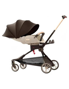 Carrito de bebé Baobaohao marrón 360 reversible plegable