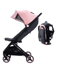 Carrito de bebé GAOMON ligero y compacto, rosa, 6,35 kg