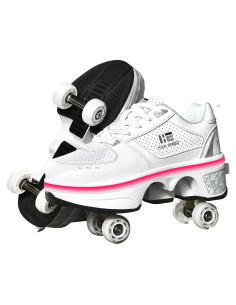 Patines en línea Wecoo 2 en 1 con ruedas retráctiles